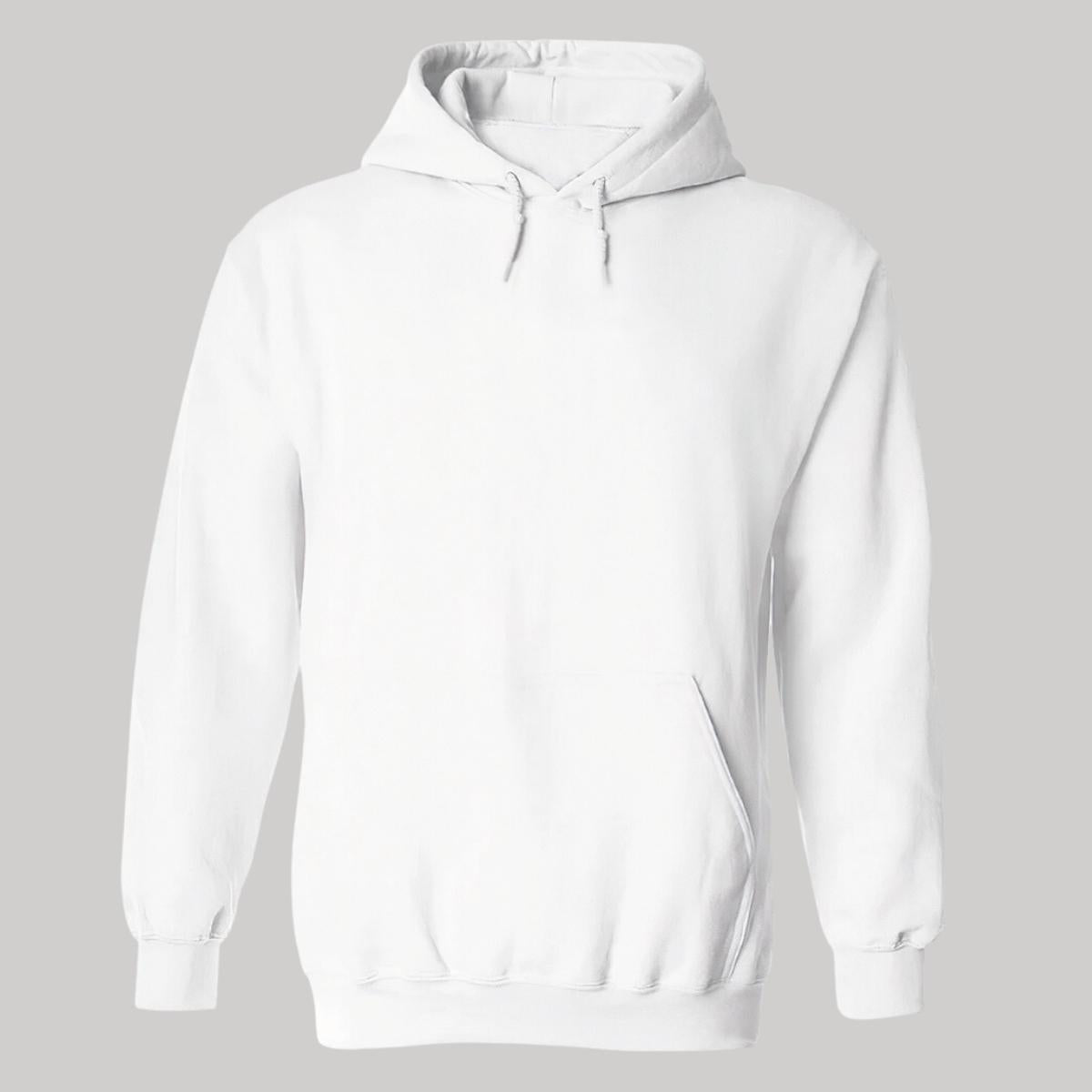 Hoodie Unisex 50% Algodón 50% Poliéster Blanco