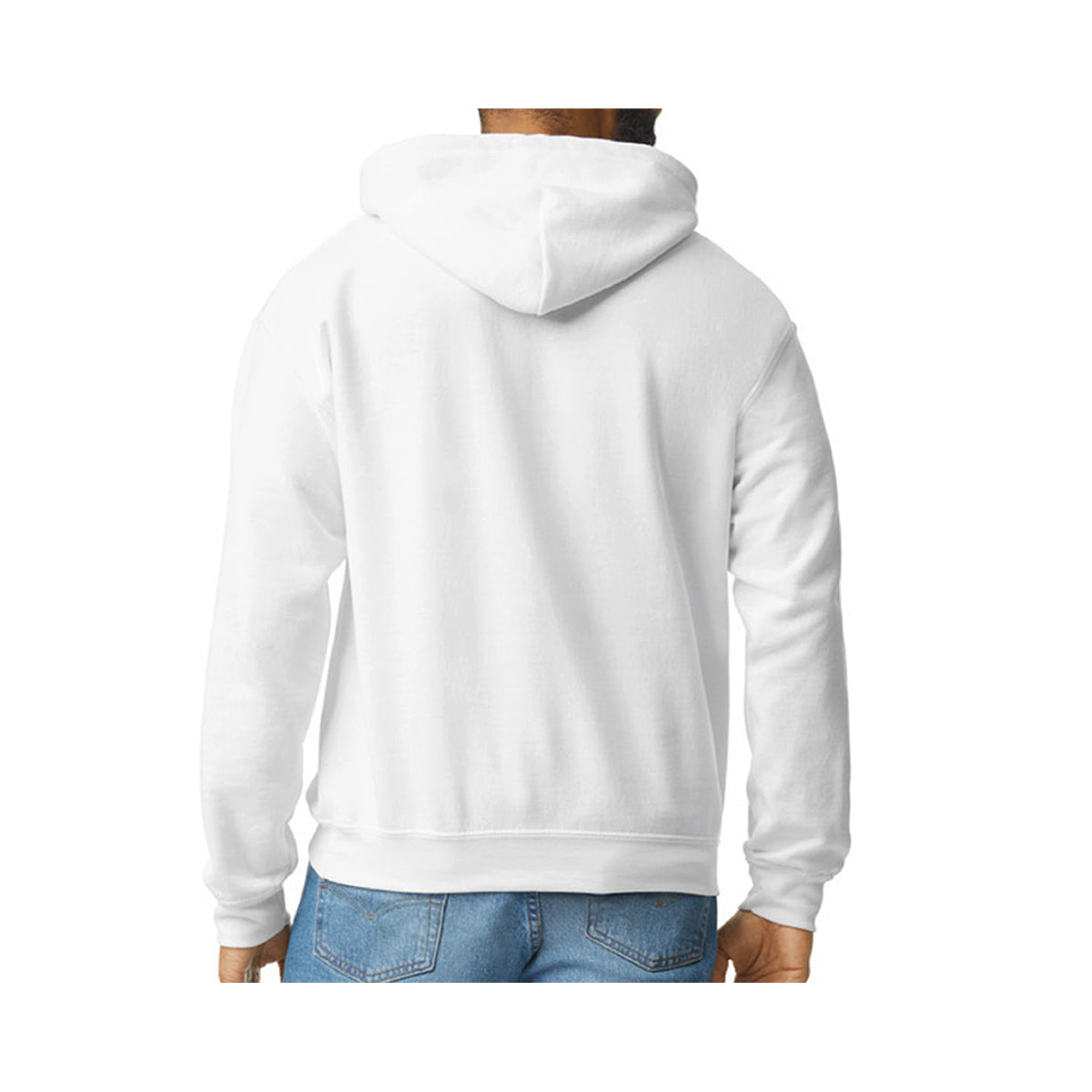 Hoodie Unisex 50% Algodón 50% Poliéster Blanco