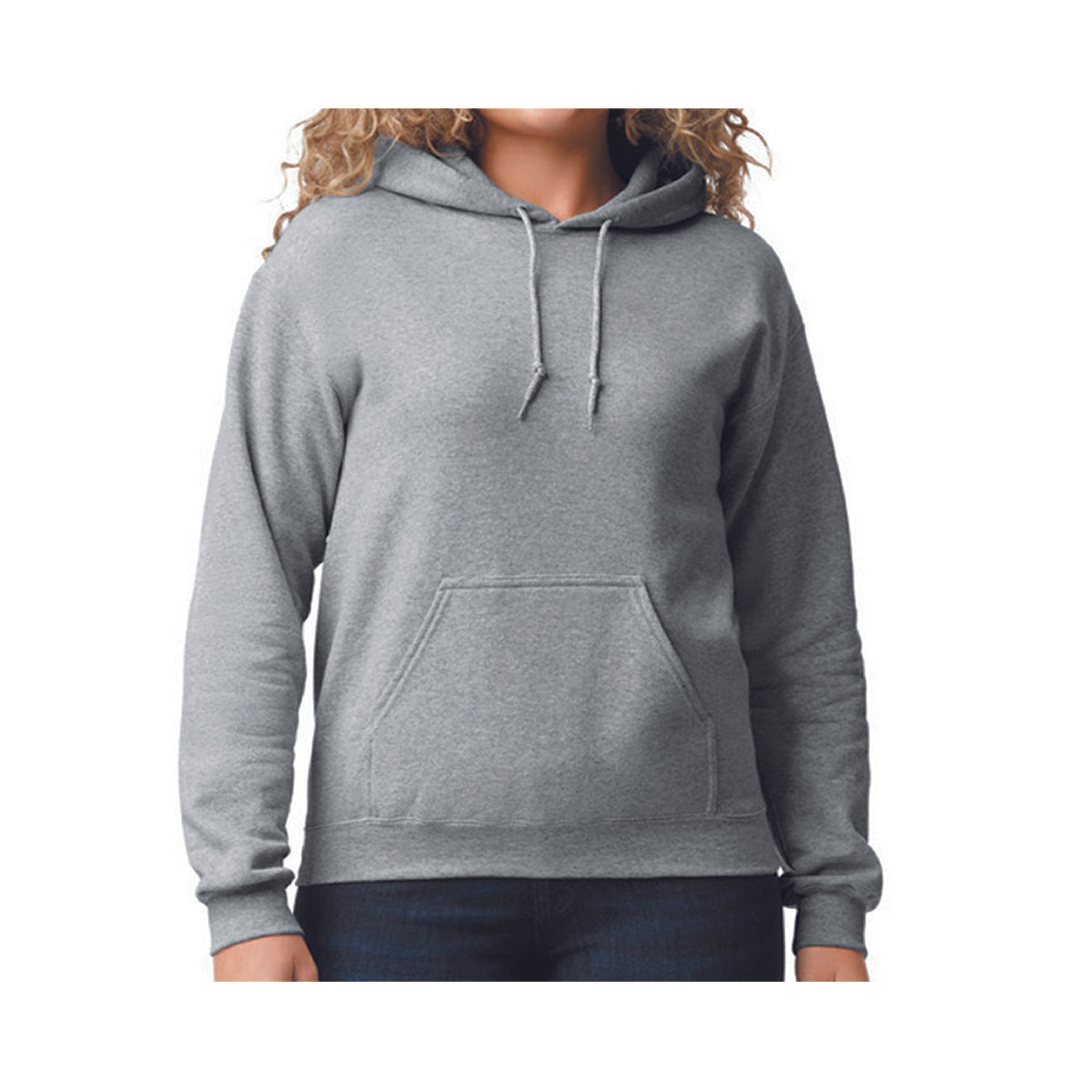 Hoodie Unisex 50% Algodón 50% Poliéster Gris