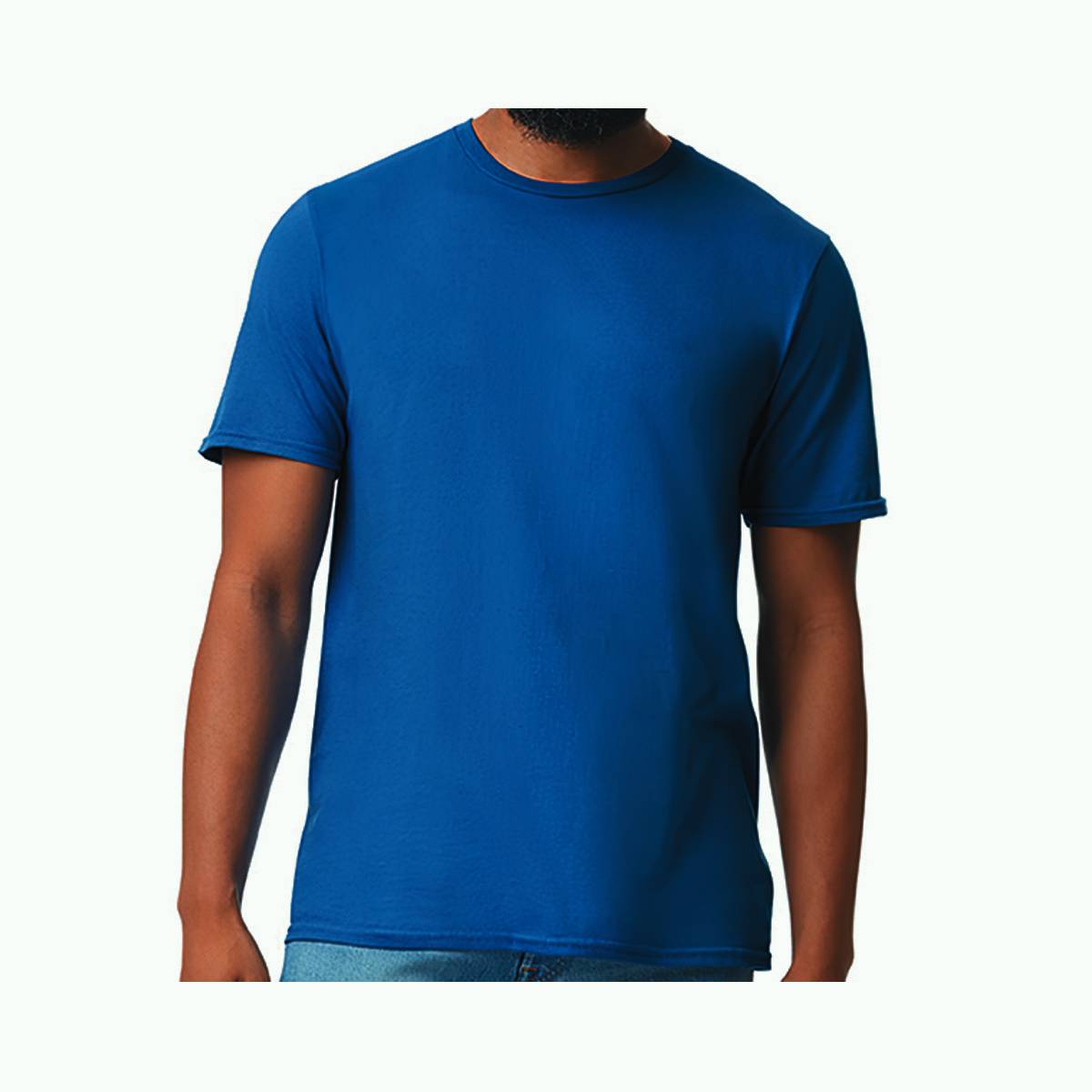 Playera Premium Cuello Redondo Manga Corta Algodón  Azul Rey