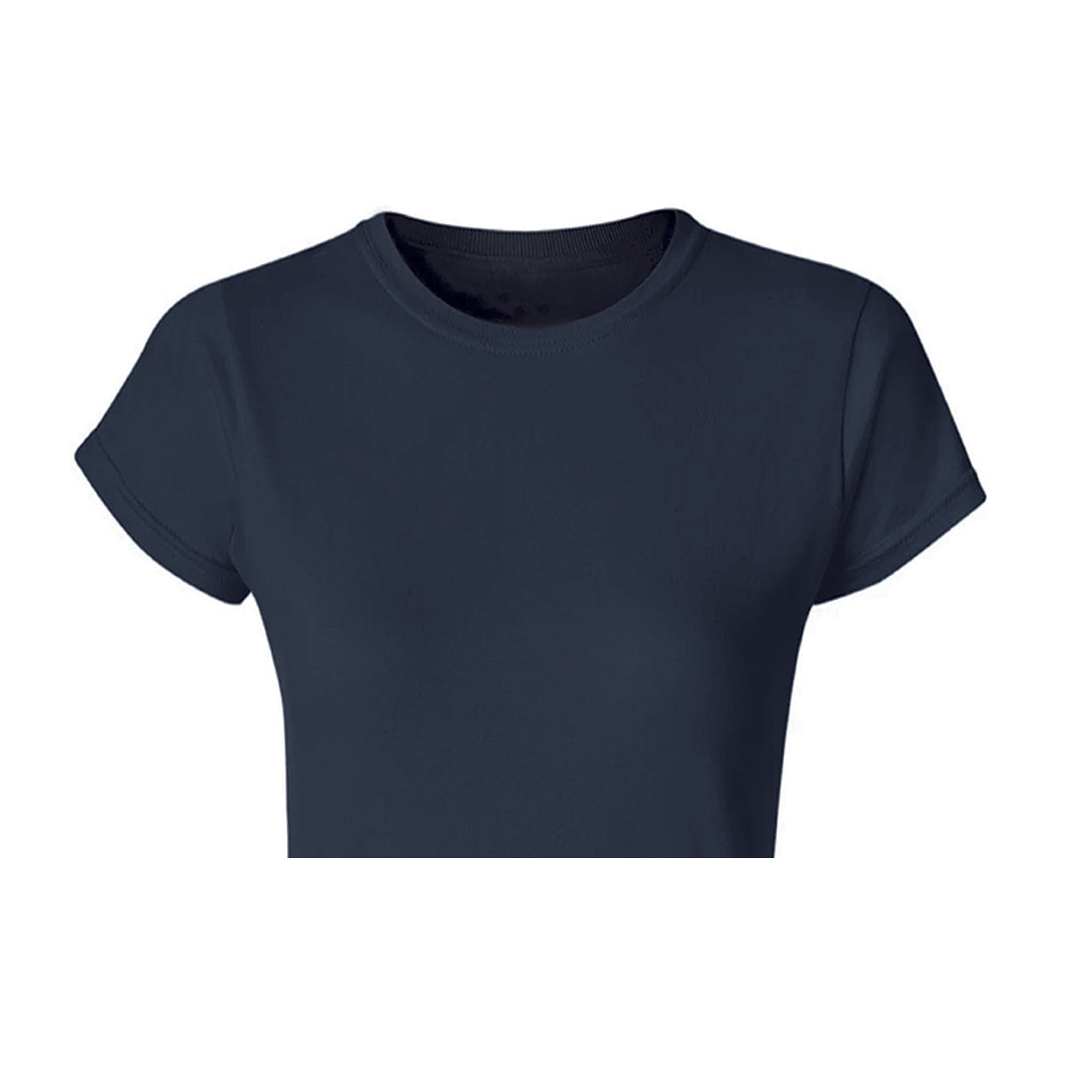 Playera Premium Cuello Redondo Algodón Dama  Azul Marino