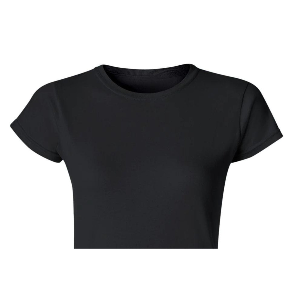Playera Premium Cuello Redondo Algodón Dama  Negro