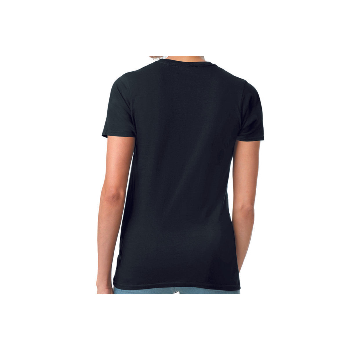 Playera Premium Cuello Redondo Algodón Dama  Negro