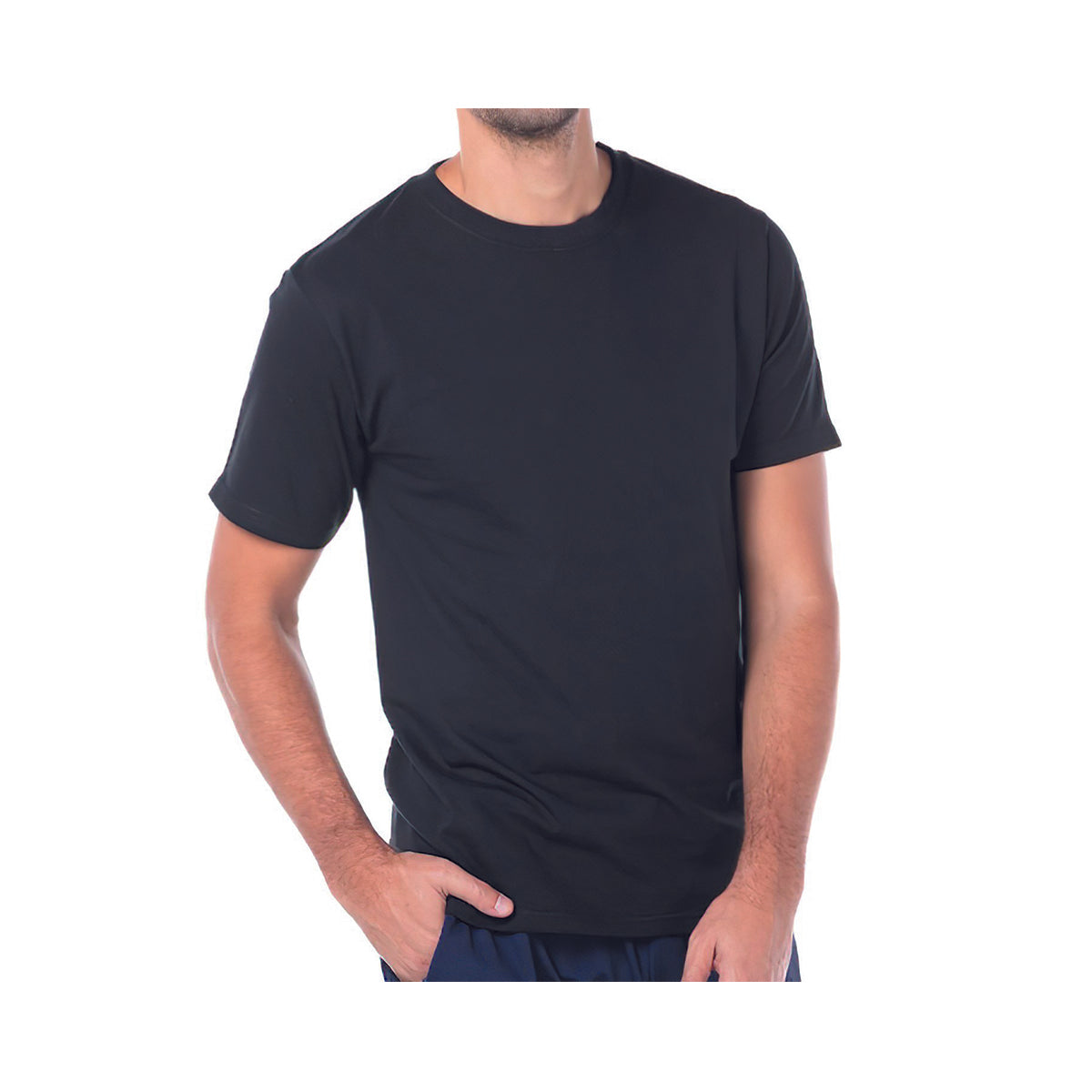 Playera Cuello Redondo Manga Corta Algodón 2XG Negro