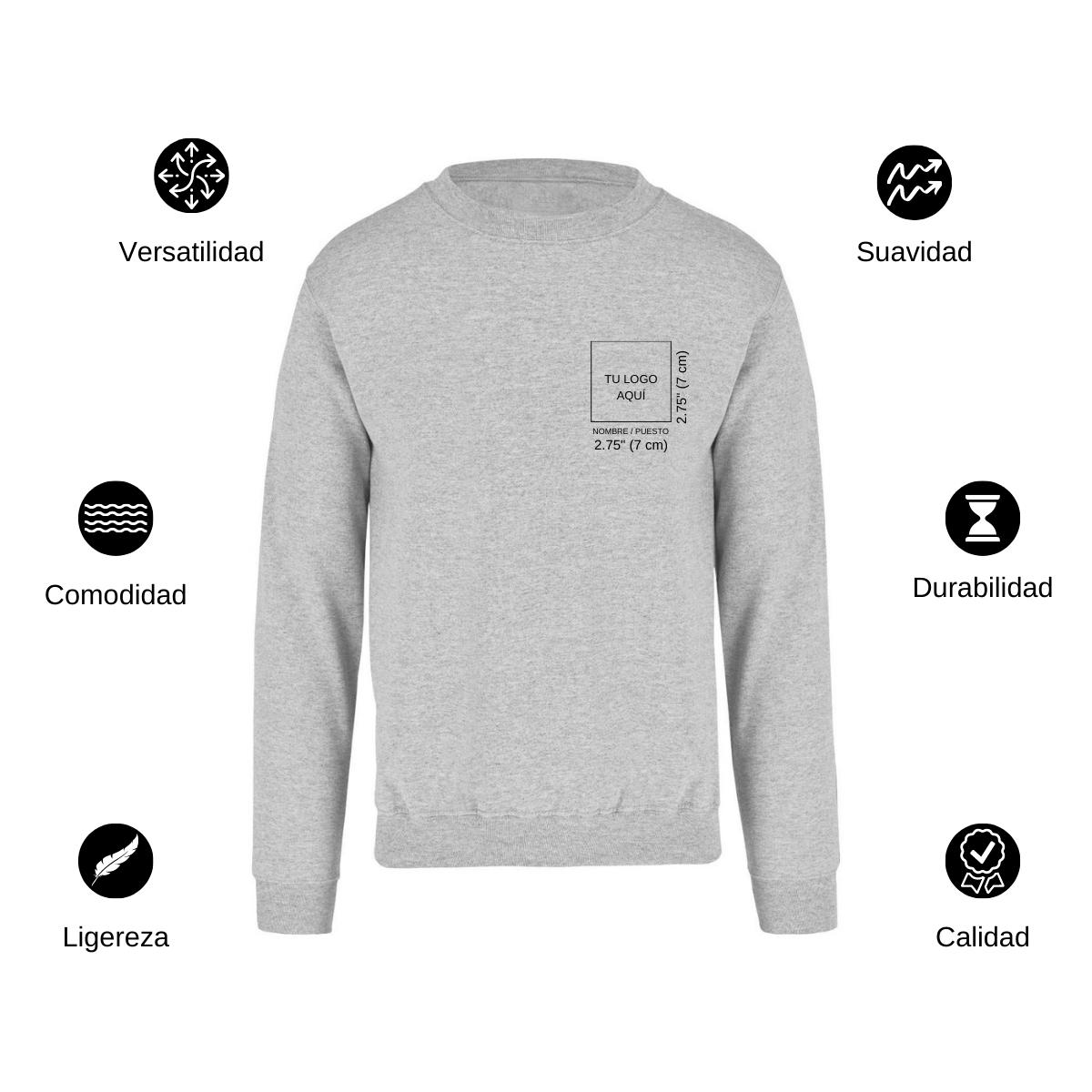 Sudadera Unisex Gris Personalizable Escudo