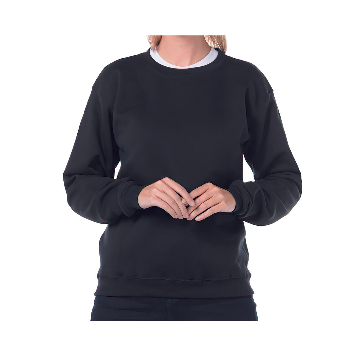 Sudadera Unisex 50% Algodón 50% Poliéster Negro