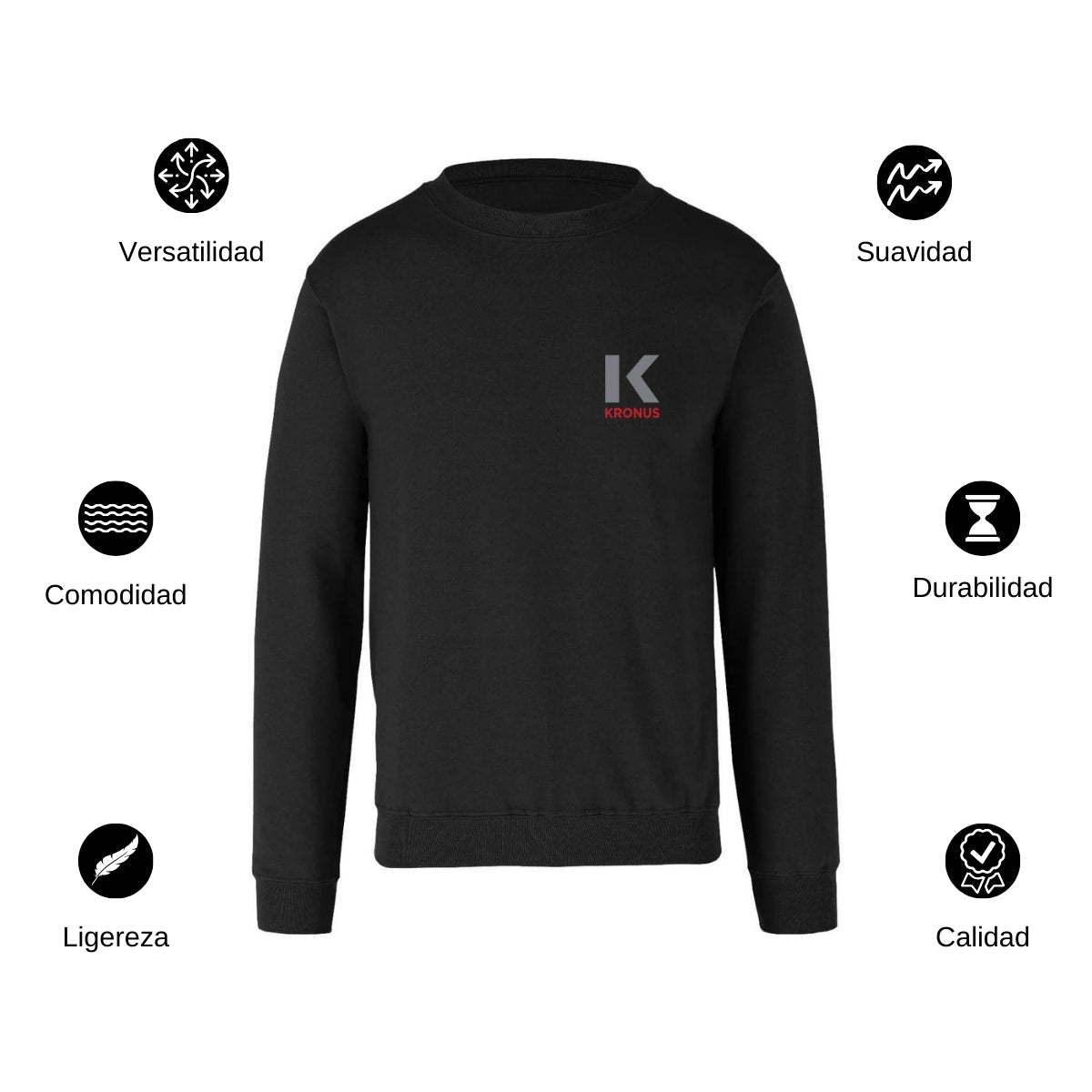 Sudadera Unisex Negro Personalizable Escudo