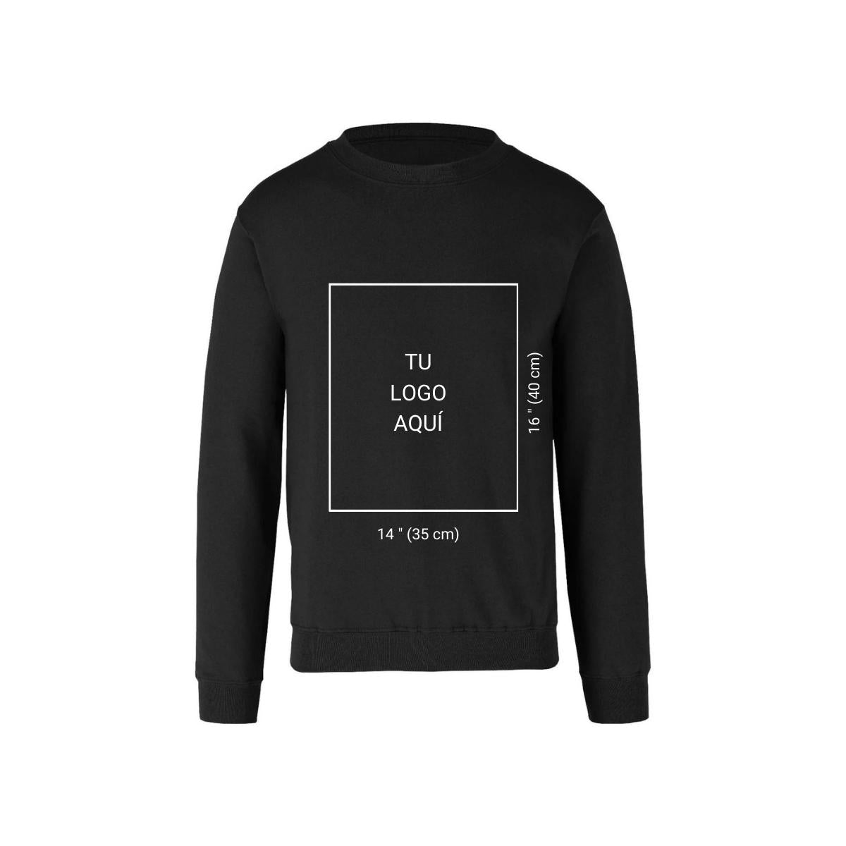 Sudadera Unisex Negro Logo Nombre Personalizable