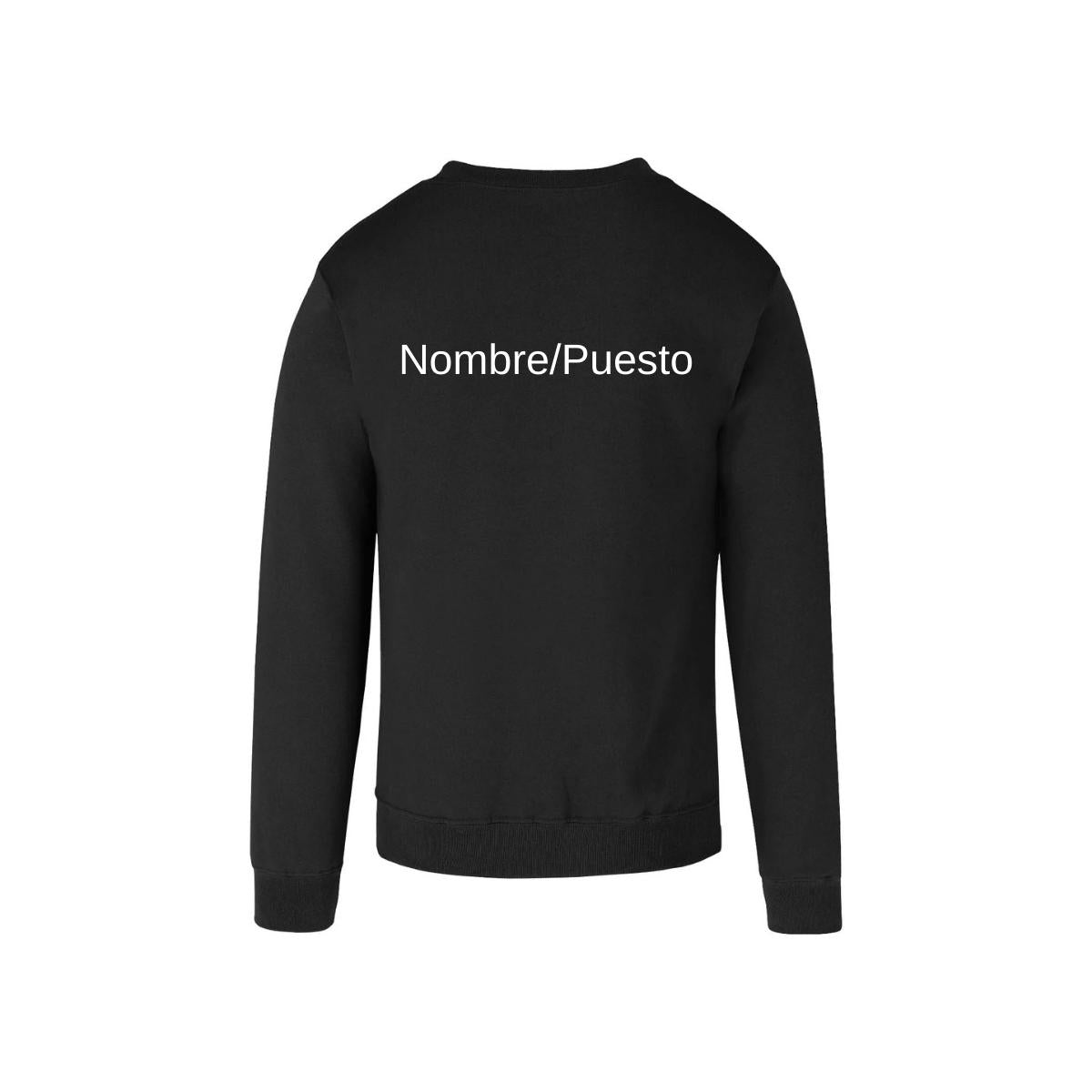 Sudadera Unisex Negro Logo Nombre Personalizable