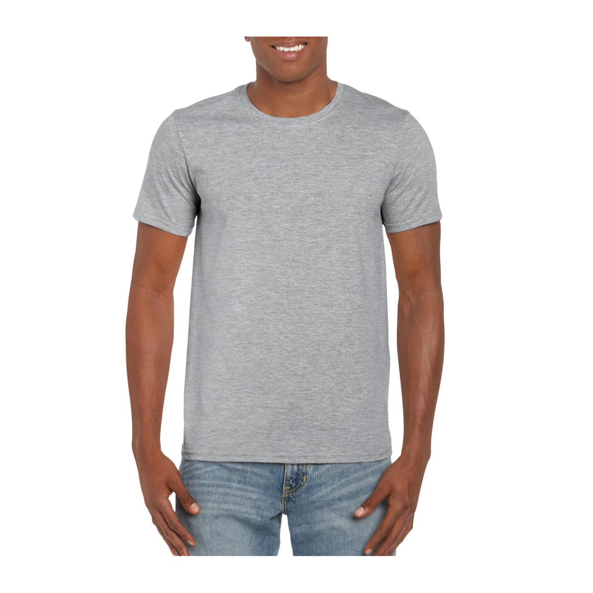 Playera Premium Cuello Redondo Manga Corta Algodón  Gris