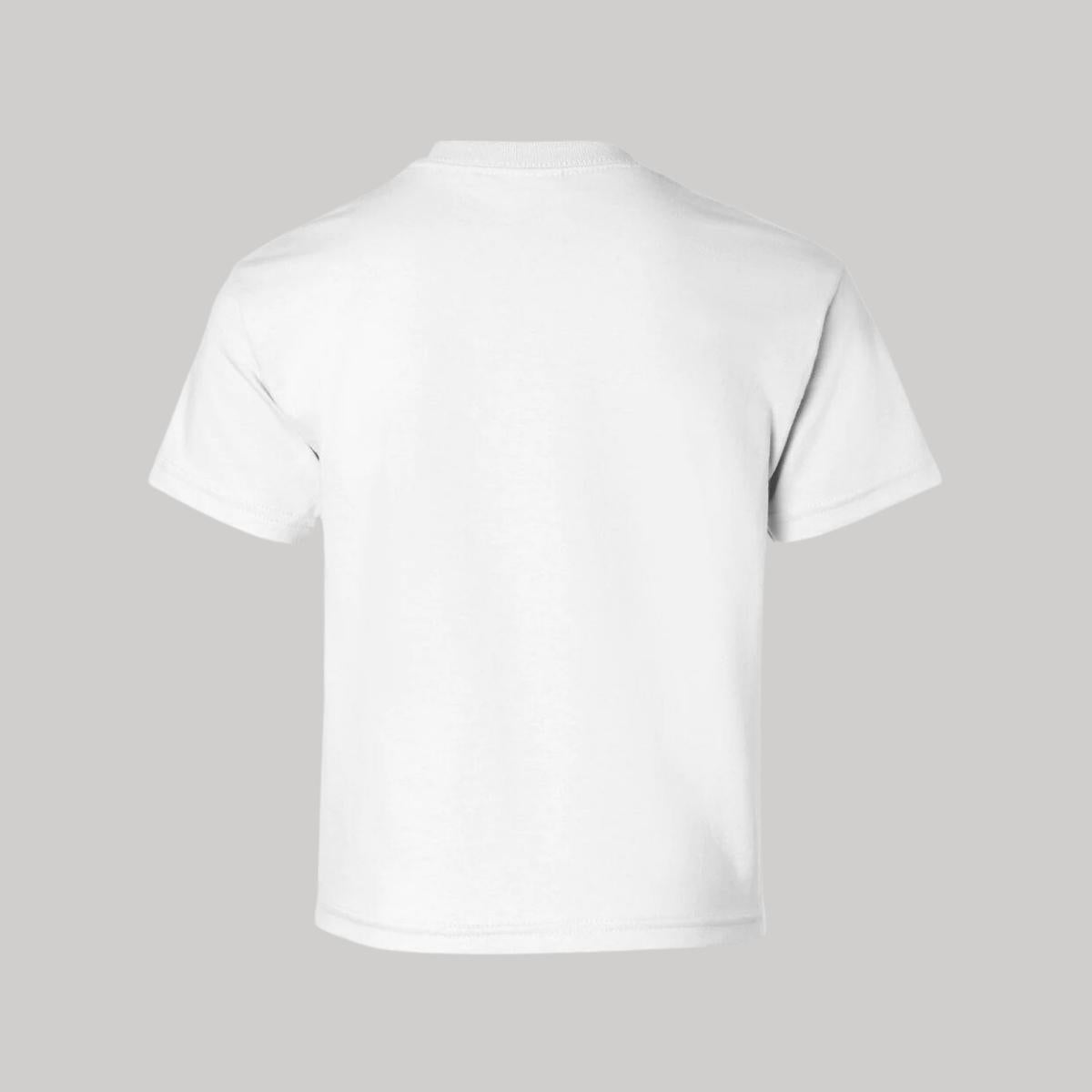Playera Cuello Redondo Manga Corta Infantil Algodón Blanco