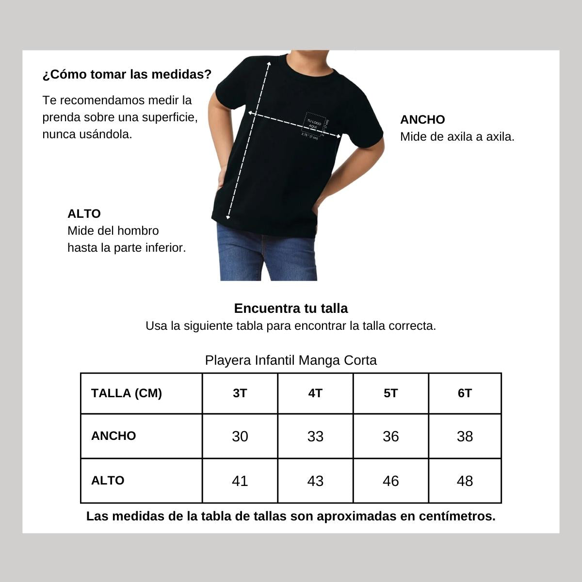 Playera Manga Corta Infantil Negro Personalizable Escudo