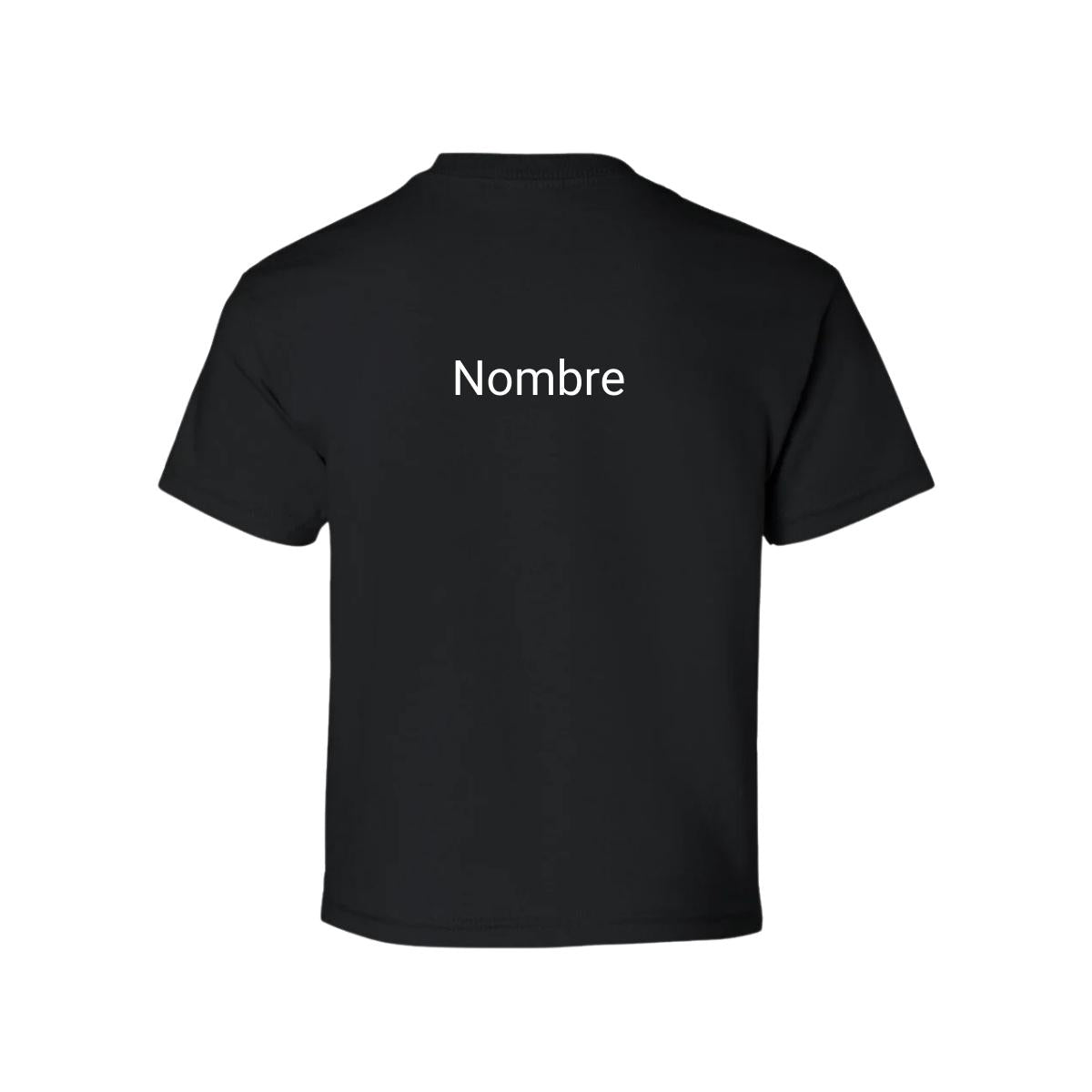 Playera Manga Corta Infantil Negro Personalizable Logo