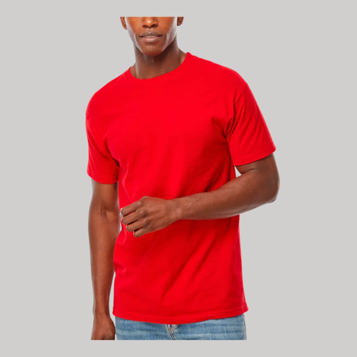 Playera Cuello Redondo Manga Corta Algodón Rojo