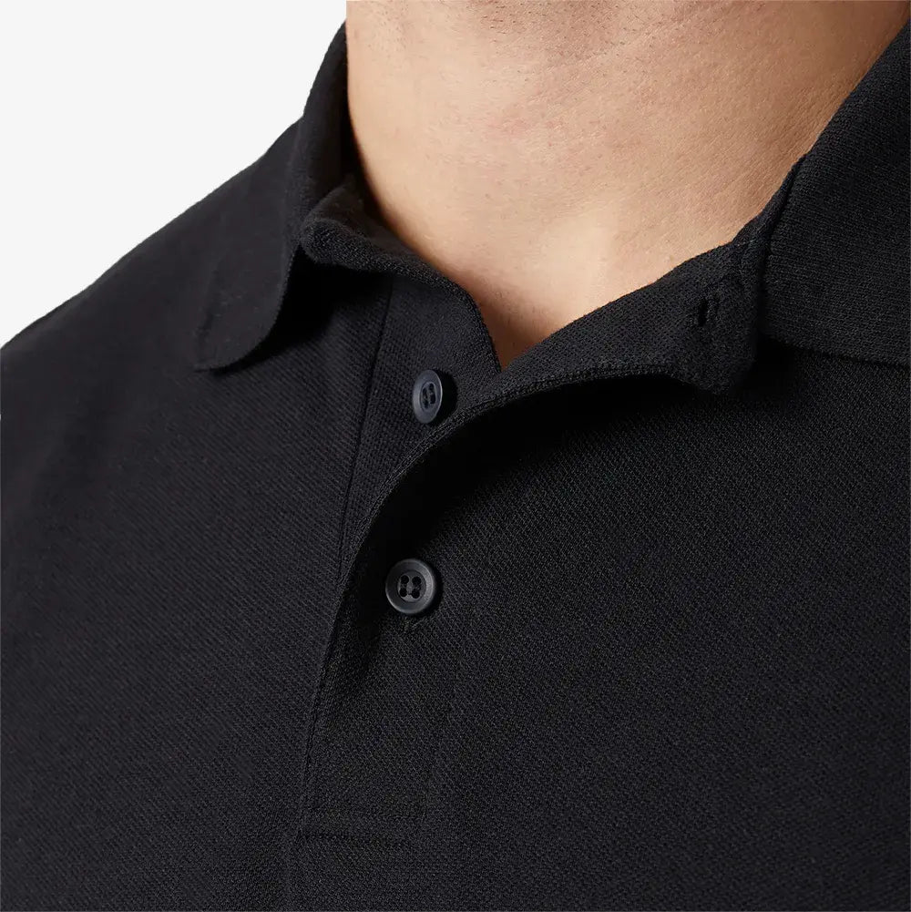 Playera Tipo Polo Piqué Hombre Manga Corta Negra Sartex