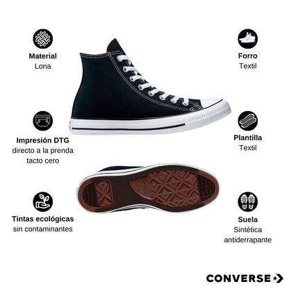 Tenis Converse Chuck Taylor All Star Bota Negro