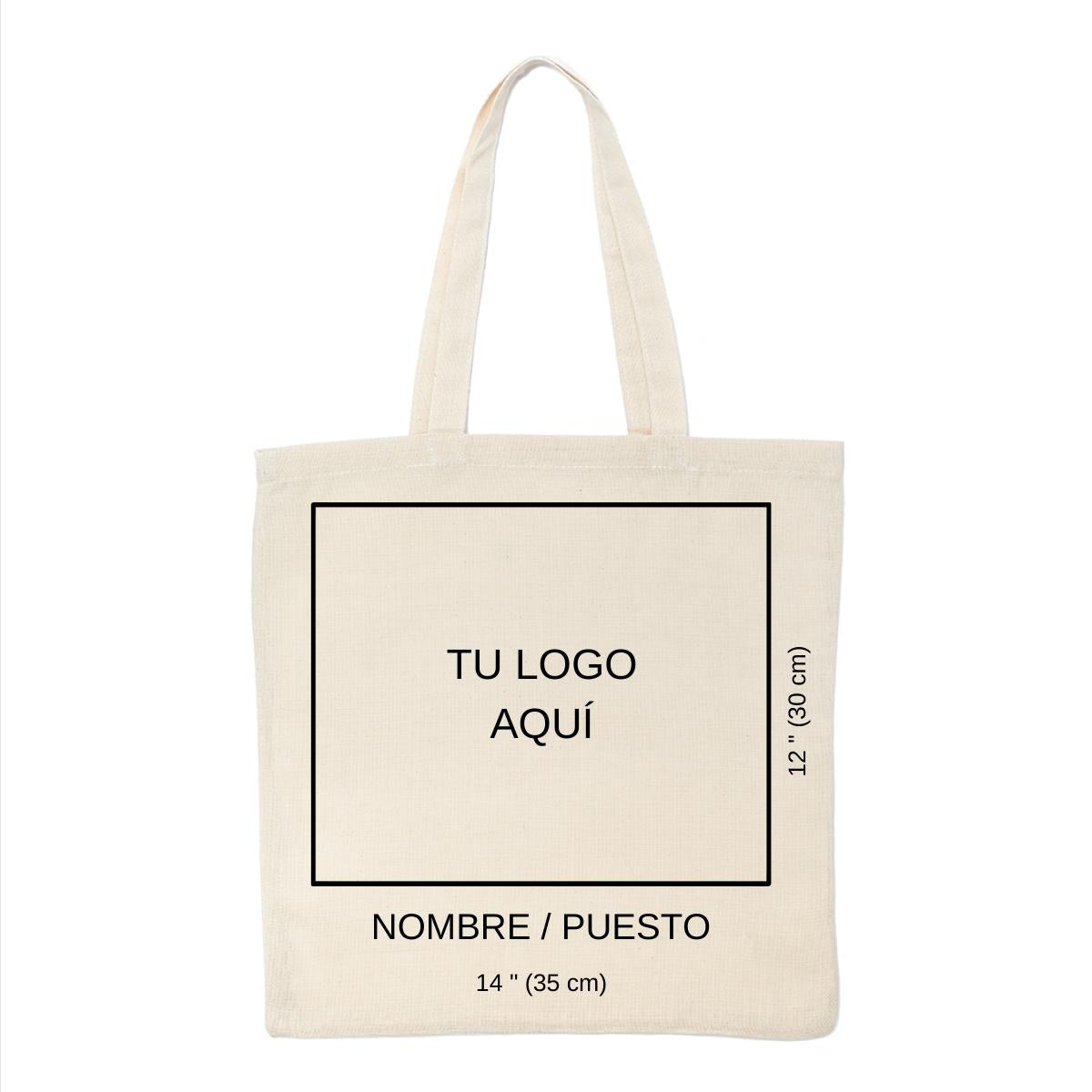 Bolsa Tote Beige Logo Personalizable