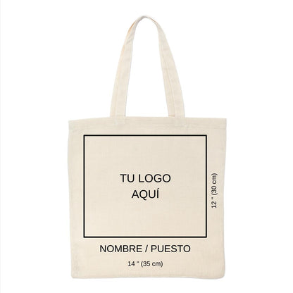 Bolsa Tote Beige Logo Personalizable