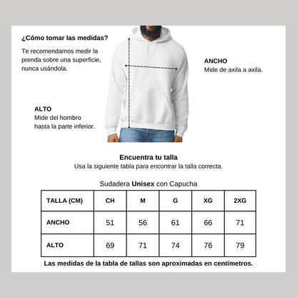 Hoodie Unisex 50% Algodón 50% Poliéster  Blanco