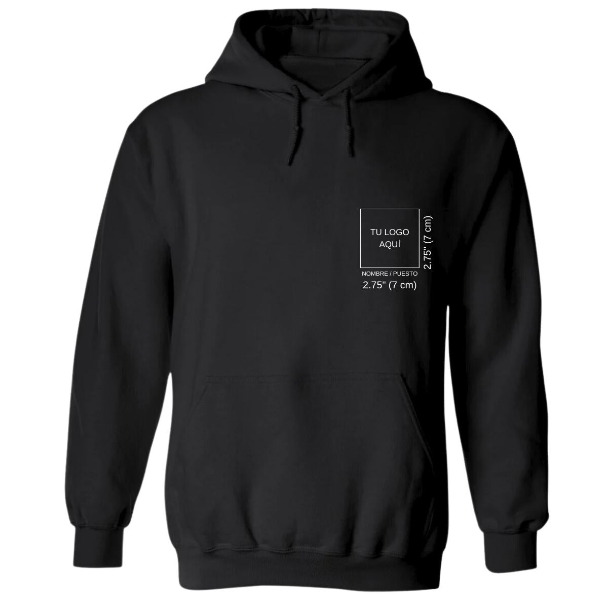 Sudadera c/Capucha Unisex Negro Personalizable Escudo