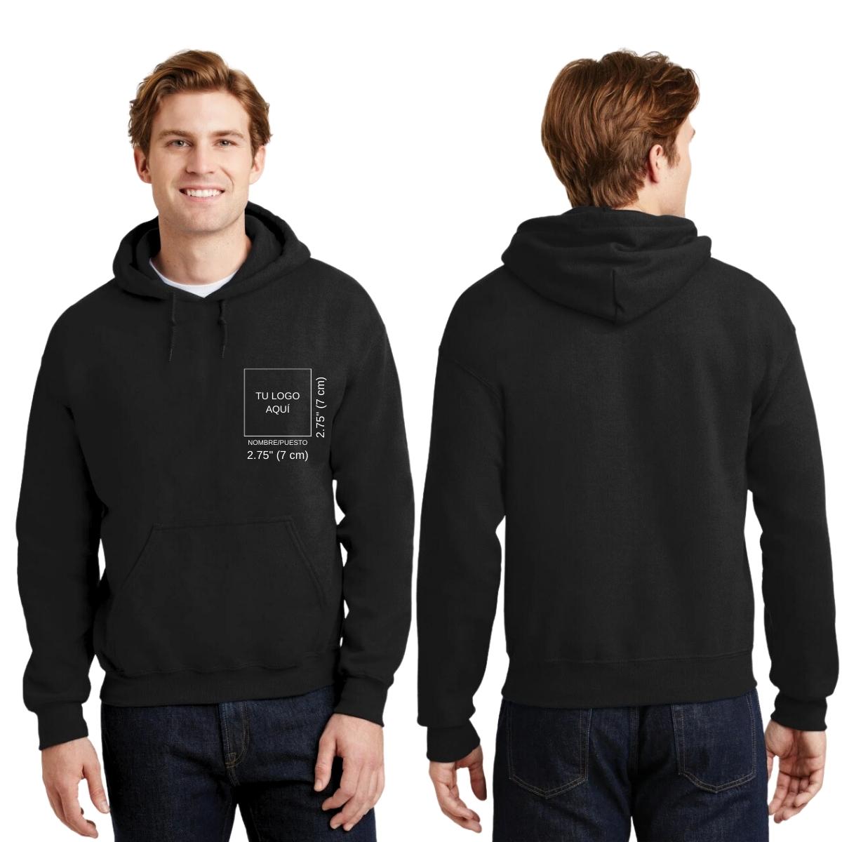 Sudadera c/Capucha Unisex Negro Personalizable Escudo