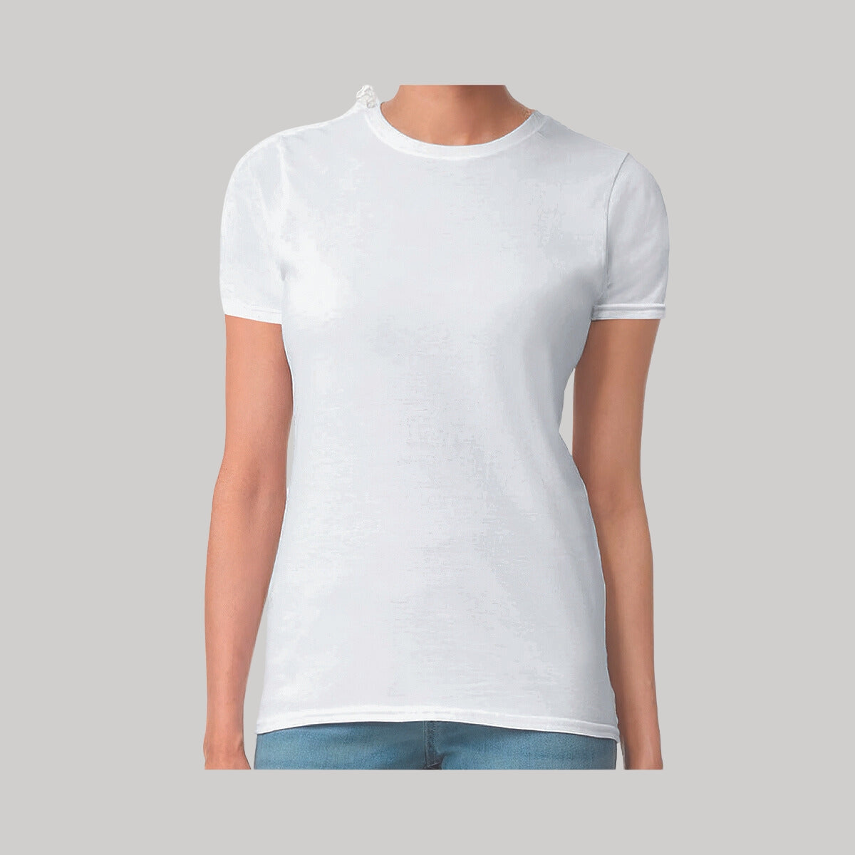 Playera Premium Cuello Redondo Algodón Dama 2XG Blanco