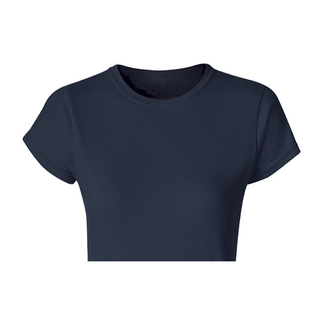 Playera Premium Cuello Redondo Algodón Dama  Azul Marino