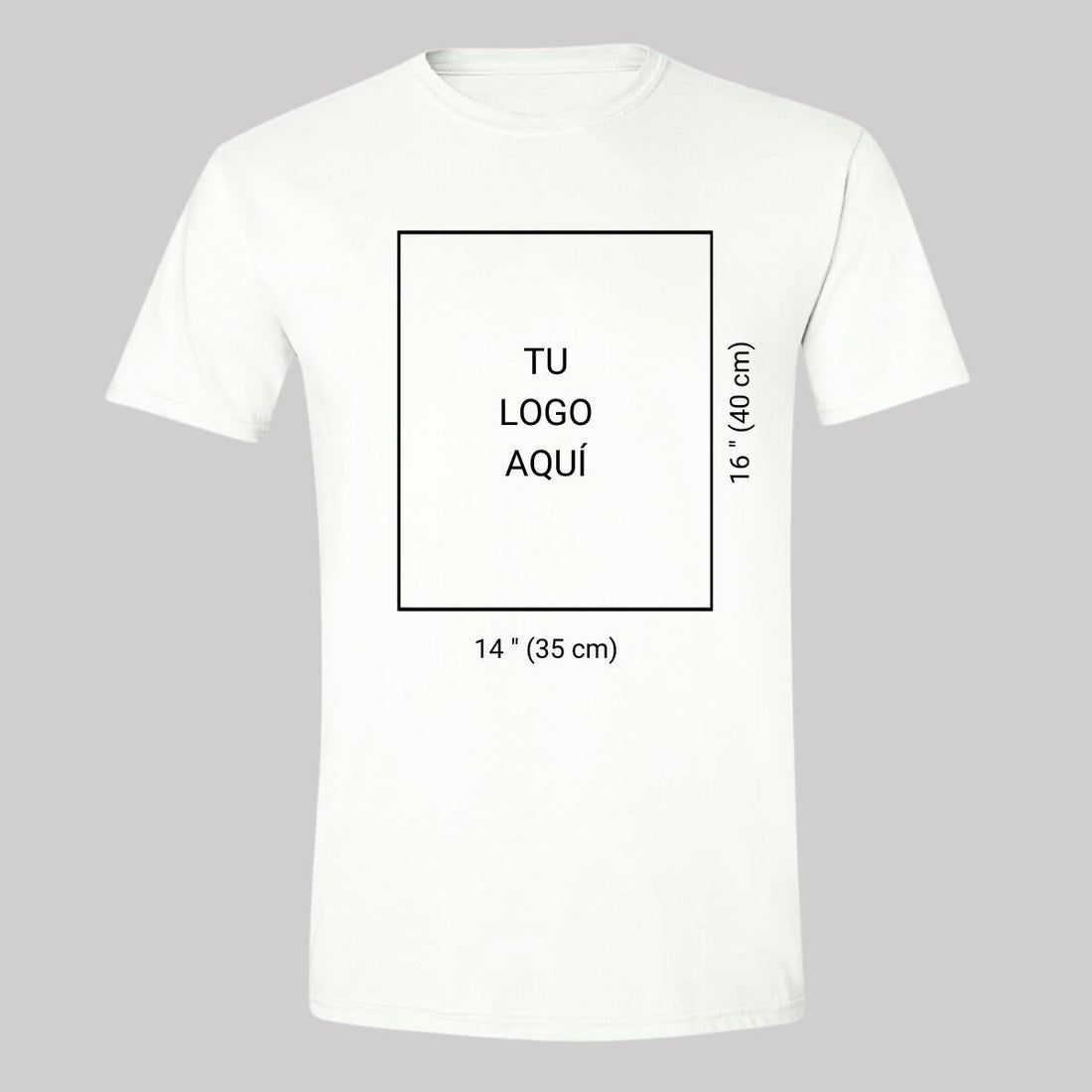 Playera Manga Corta Hombre Blanco Logo Personalizable