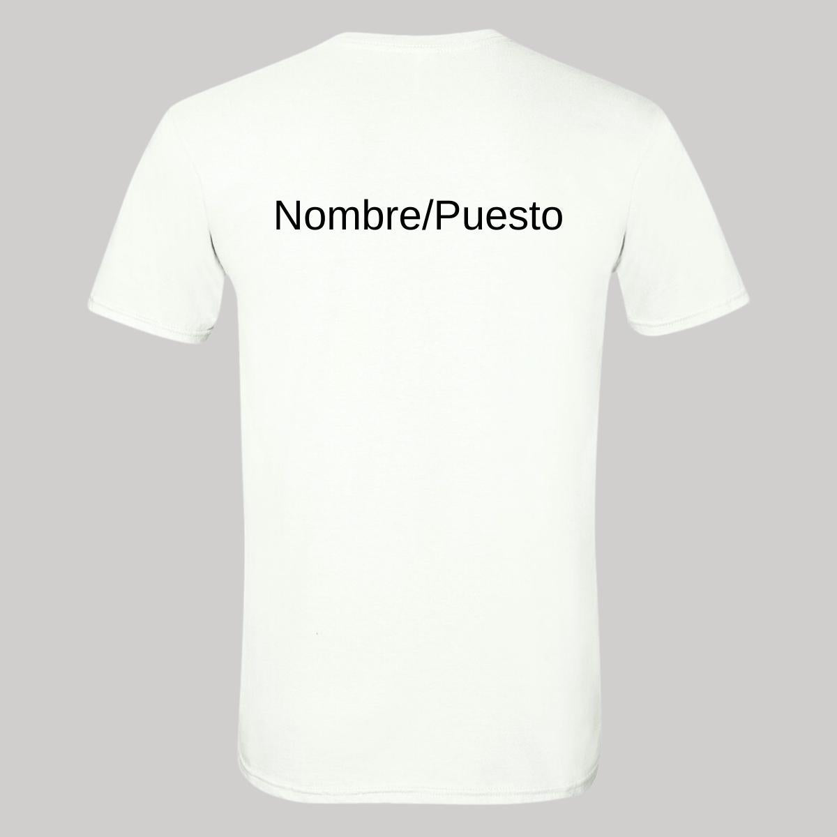 Playera Manga Corta Hombre Blanco Logo Personalizable