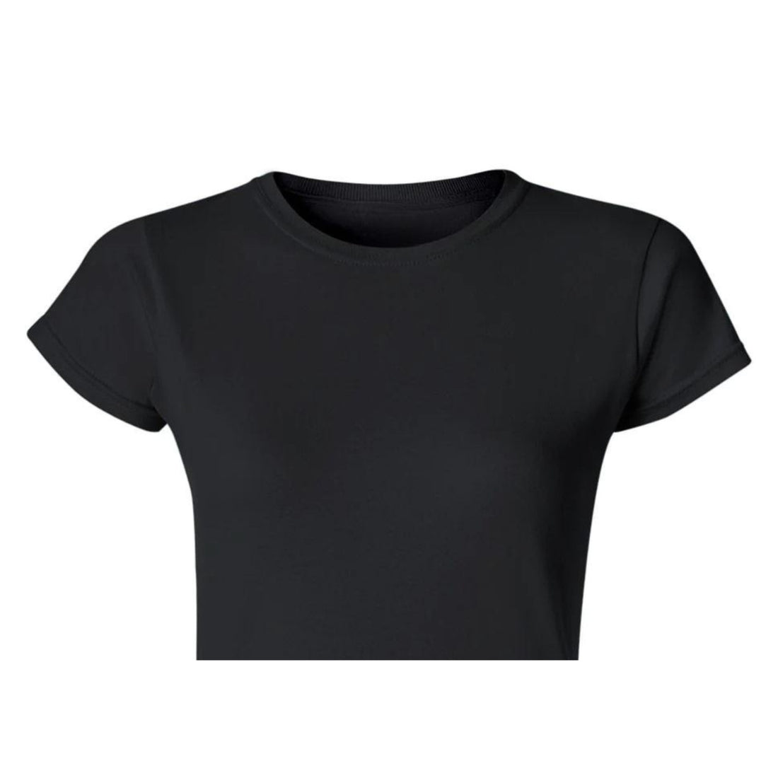 Playera Premium Cuello Redondo Algodón Dama  Negro