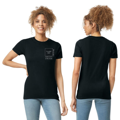 Playera Manga Corta Mujer Negro Personalizable Escudo