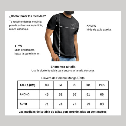 Playera Manga Corta Hombre Negro Personalizable Escudo