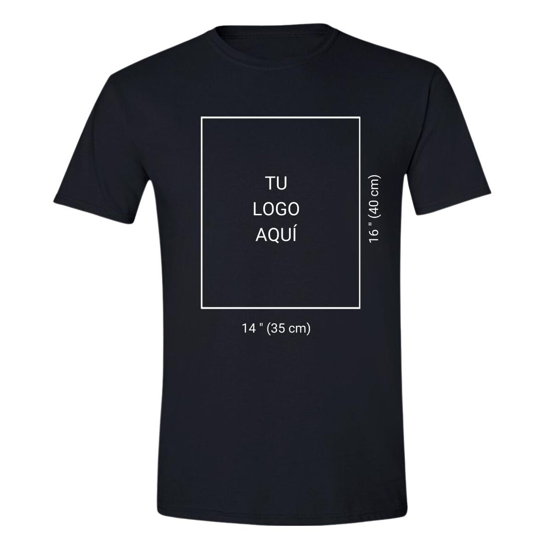 Playera Manga Corta Hombre Negro Logo Personalizable