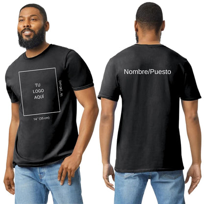 Playera Manga Corta Hombre Negro Logo Personalizable