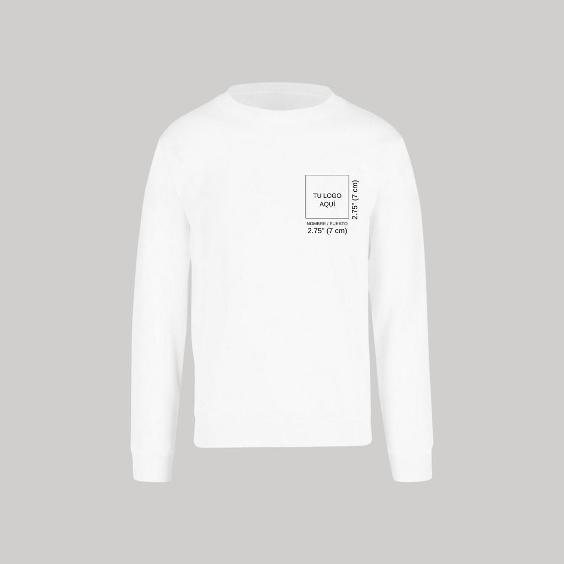 Sudadera Unisex Blanco Personalizable Escudo