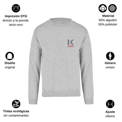 Sudadera Unisex Gris Personalizable Escudo