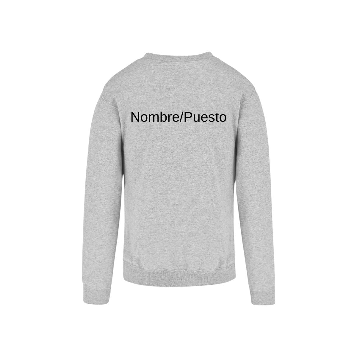 Sudadera Unisex Gris Logo Nombre Personalizable