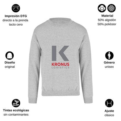 Sudadera Unisex Gris Personalizable Logo