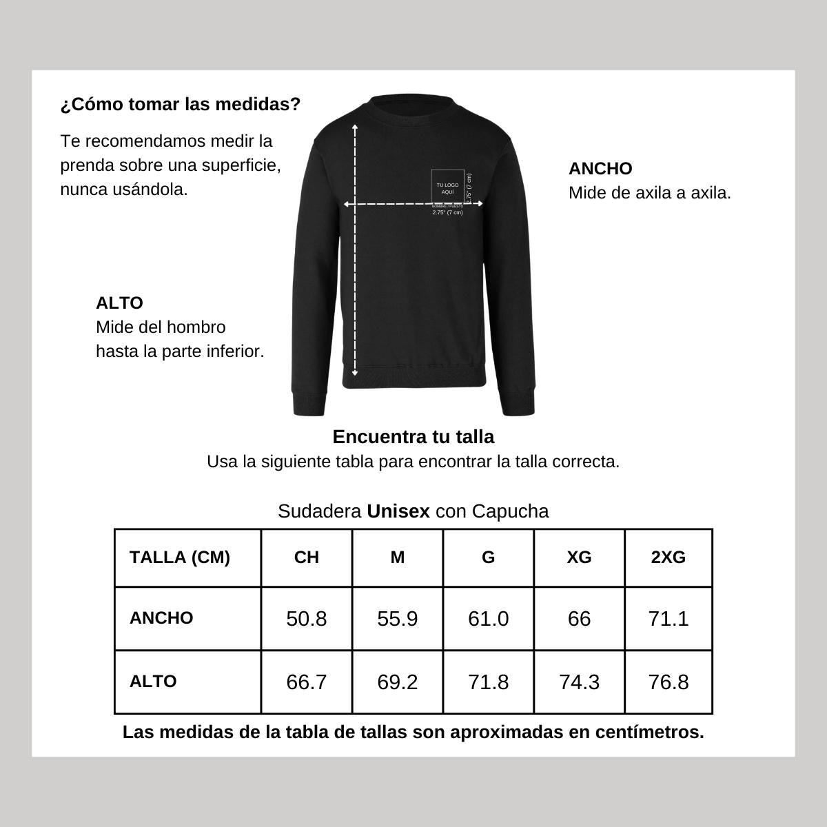 Sudadera Unisex Negro Personalizable Escudo