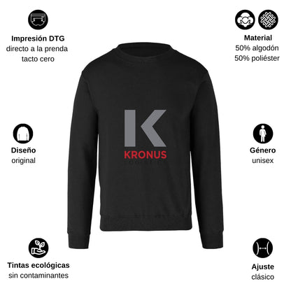 Sudadera Unisex Negro Personalizable Logo