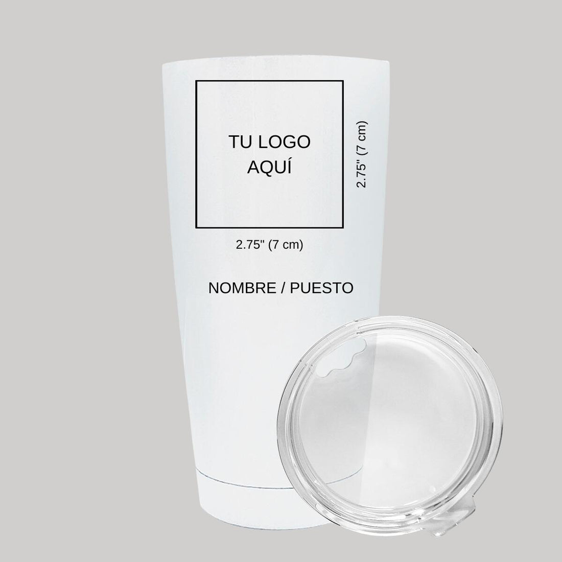 Termo Vaso Térmico 20 Oz Blanco Personalizable Logo