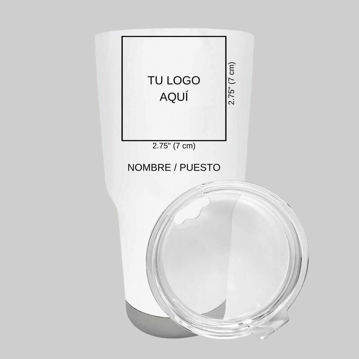 Termo Vaso Térmico 30 Oz Blanco Logo Personalizable