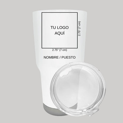 Termo Vaso Térmico 30 Oz Blanco Logo Personalizable