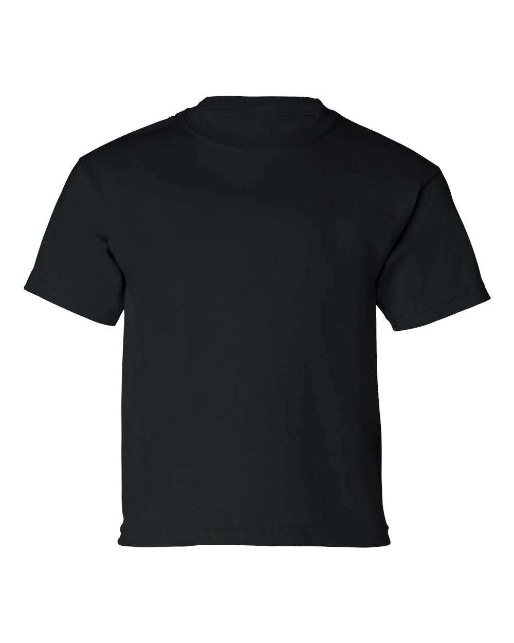 Playera Cuello Redondo Manga Corta Infantil Algodón  Negro