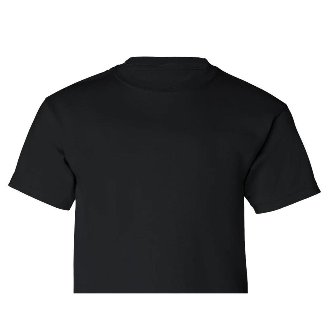 Playera Cuello Redondo Manga Corta Infantil Algodón  Negro