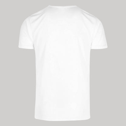 Playera Transpirable Hombre Manga Corta Blanca Escudo