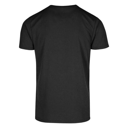 Playera Transpirable Hombre Manga Corta Negra Escudo