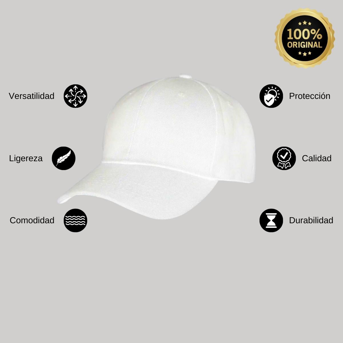 Gorra Blanca para Adulto Unitalla y Unisex