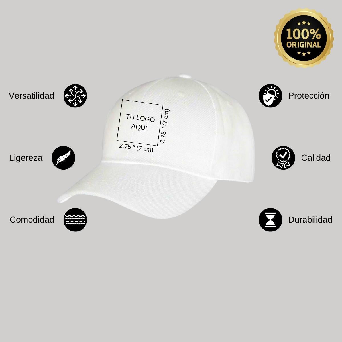 Gorra Blanca para Adulto Unitalla Unisex