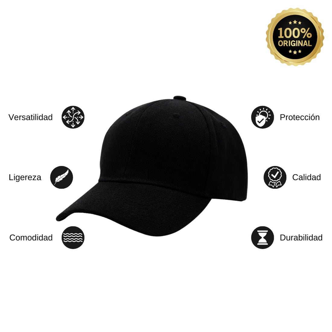 Gorra Negra para Adulto Unitalla y Unisex